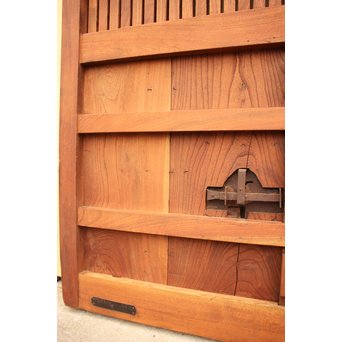 天地腰板総欅格子蔵戸　W515 