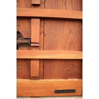 天地腰板総欅格子蔵戸　W515 