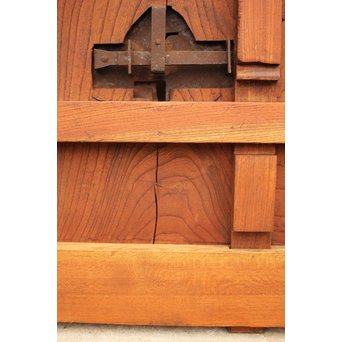 天地腰板総欅格子蔵戸　W515 