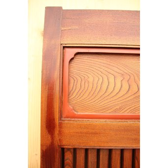 天地腰板総欅格子蔵戸　W515 