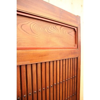 天地腰板総欅格子蔵戸　W515 