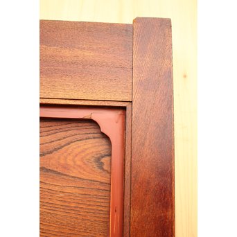 天地腰板総欅格子蔵戸　W515 