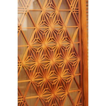 特大両面ガラス多種組子欄間/建具　2枚1組　R1994 