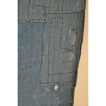 藍染　継接ぎの掛物/タペストリー　J2394 