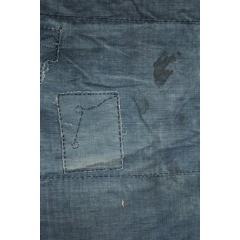 藍染　継接ぎの掛物/タペストリー　J2394 