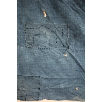 藍染　継接ぎの掛物/タペストリー　J2394 