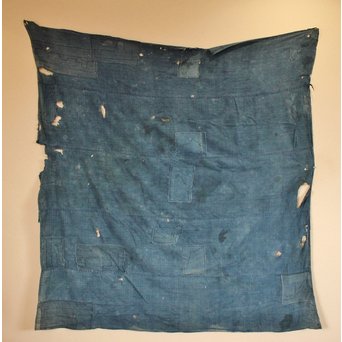 藍染　継接ぎの掛物/タペストリー　J2394