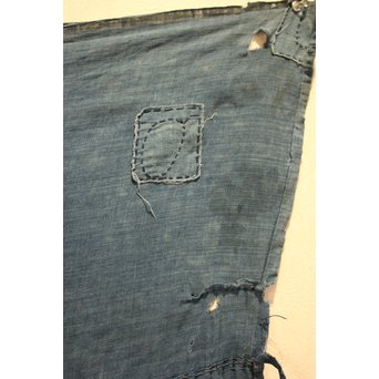 藍染　継接ぎの掛物/タペストリー　J2394 