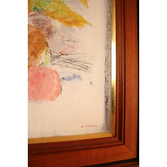 島村達彦　油絵8号「マロニエの葉」　S2875 