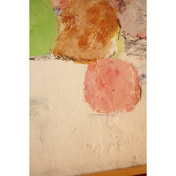 島村達彦　油絵8号「マロニエの葉」　S2875 