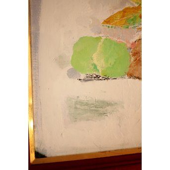 島村達彦　油絵8号「マロニエの葉」　S2875 