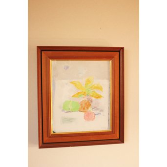 島村達彦　油絵8号「マロニエの葉」　S2875 