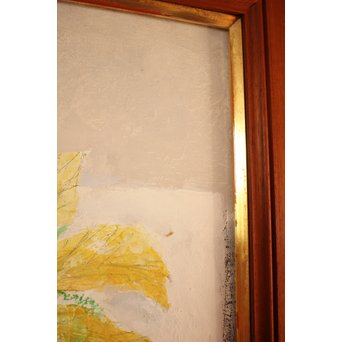 島村達彦　油絵8号「マロニエの葉」　S2875 