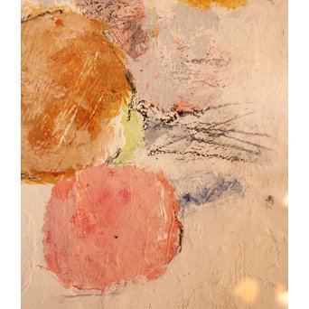 島村達彦　油絵8号「マロニエの葉」　S2875 