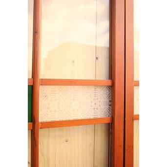 緑の色ガラスの建具　2枚1組　GD1006 