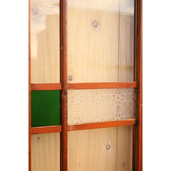 緑の色ガラスの建具　2枚1組　GD1006 