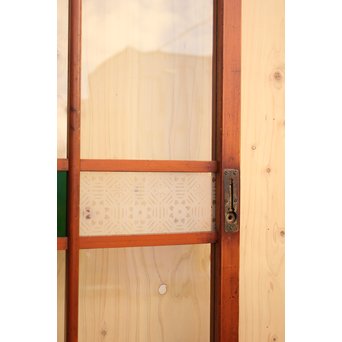 緑の色ガラスの建具　2枚1組　GD1006 