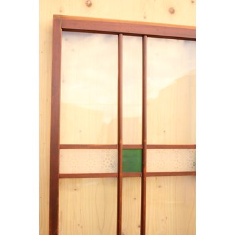 緑の色ガラスの建具　2枚1組　GD1006 