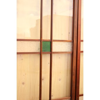 緑の色ガラスの建具　2枚1組　GD1006 