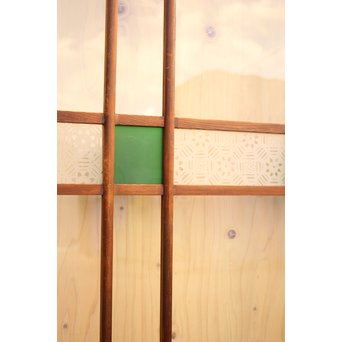 緑の色ガラスの建具　2枚1組　GD1006 