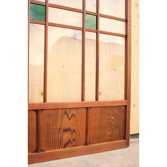 緑の色ガラスの建具　2枚1組　GD1006 