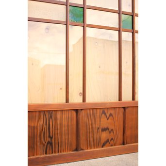 緑の色ガラスの建具　2枚1組　GD1006 