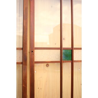 緑の色ガラスの建具　2枚1組　GD1006 