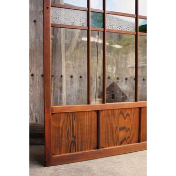 緑の色ガラスの建具　2枚1組　GD1006 