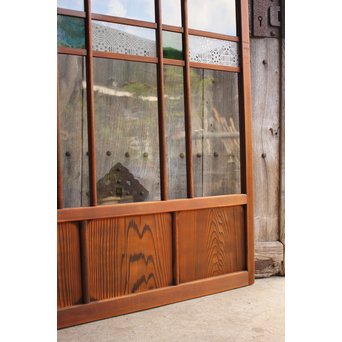 緑の色ガラスの建具　2枚1組　GD1006 