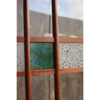 緑の色ガラスの建具　2枚1組　GD1006 
