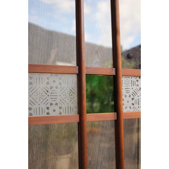 緑の色ガラスの建具　2枚1組　GD1006 