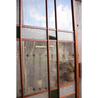 緑の色ガラスの建具　2枚1組　GD1006 