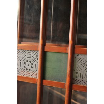 緑の色ガラスの建具　2枚1組　GD1006 