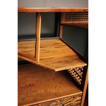 指物上質材の茶棚/飾棚　K398 