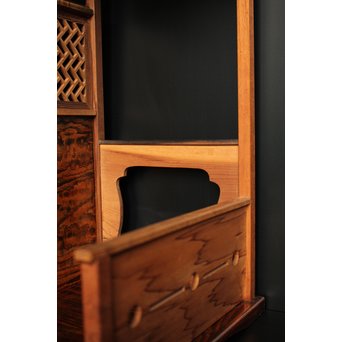 指物上質材の茶棚/飾棚　K398 