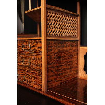 指物上質材の茶棚/飾棚　K398 