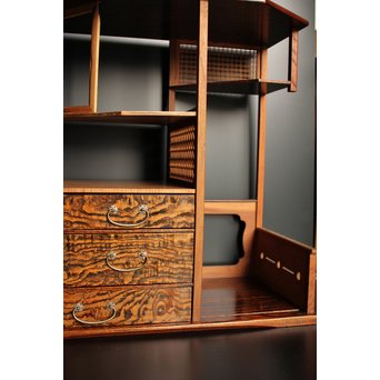 指物上質材の茶棚/飾棚　K398 