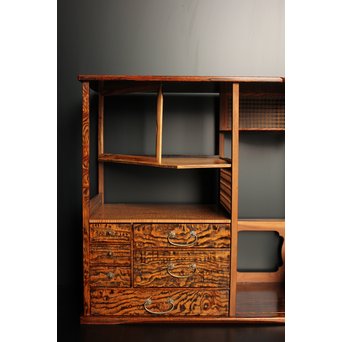 指物上質材の茶棚/飾棚　K398 