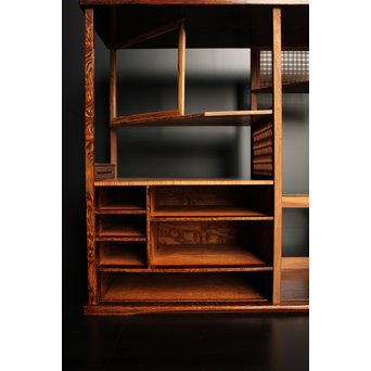 指物上質材の茶棚/飾棚　K398 