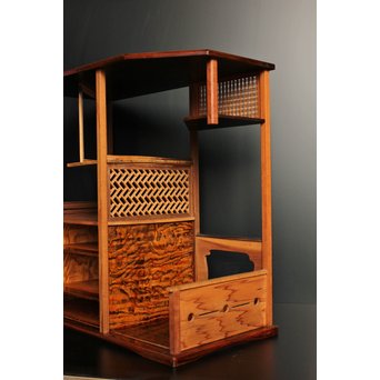 指物上質材の茶棚/飾棚　K398 