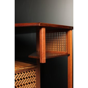 指物上質材の茶棚/飾棚　K398 