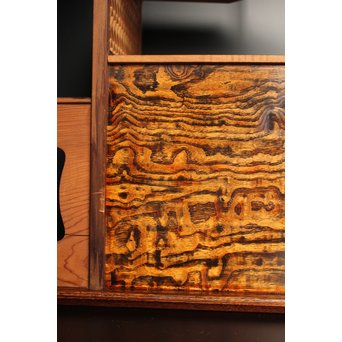 指物上質材の茶棚/飾棚　K398 