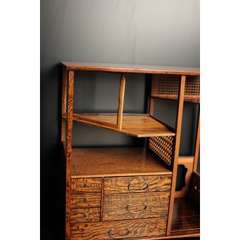 指物上質材の茶棚/飾棚　K398 