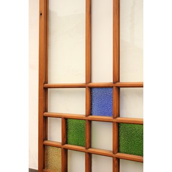 青系色ガラス戸　2枚1組　GD1010Y 