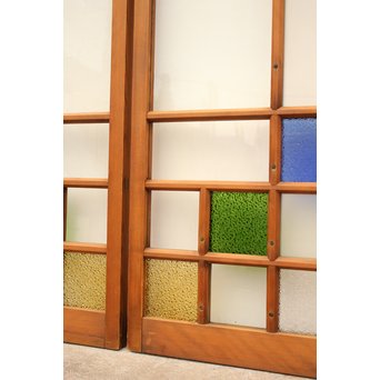 青系色ガラス戸　2枚1組　GD1010Y 