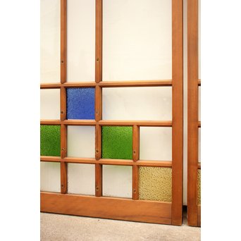 青系色ガラス戸　2枚1組　GD1010Y 