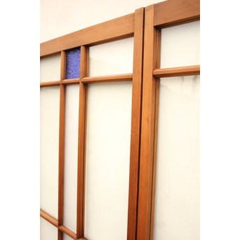 青系色ガラス戸　2枚1組　GD1010Y 