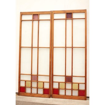 暖色系色ガラス戸　2枚1組　GD1011Y