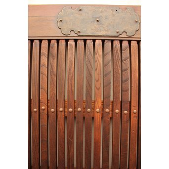 総欅重厚金具格子蔵戸　W523 