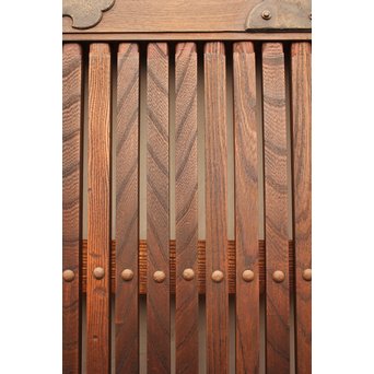 総欅重厚金具格子蔵戸　W523 